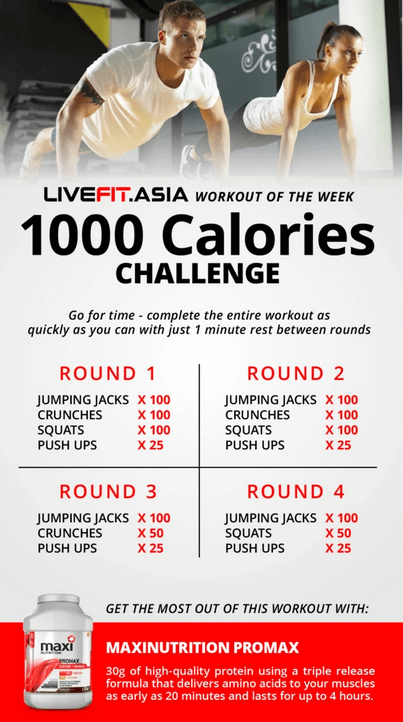 1000 Calorie Challenge Workout