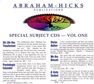 Abraham-Hicks – Special Subjects Series Vol. 1