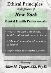 Allan M Tepper Ethical Principles in the Practice of New York Mental Health Professionals