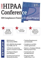 Joseph Borich III Two-Day HIPAA Conference Compliance and Training Certificate Program