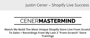 Justin Cener Shopify Live Success Training