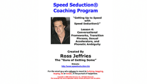 Ross Jeffries Speed Seduction® Coaching Program Volume 1