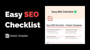 Notion Sultan - Easy SEO Checklist - Notion Template