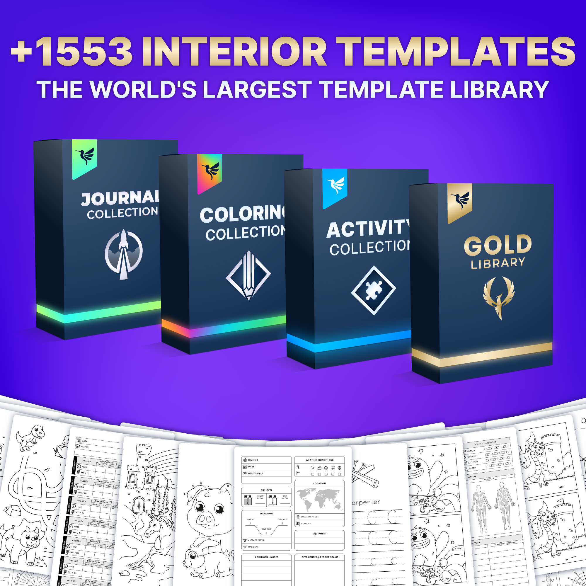 BookBird - Platinum Bundle - Over +1553 Book Interior Templates for Amazon KDP