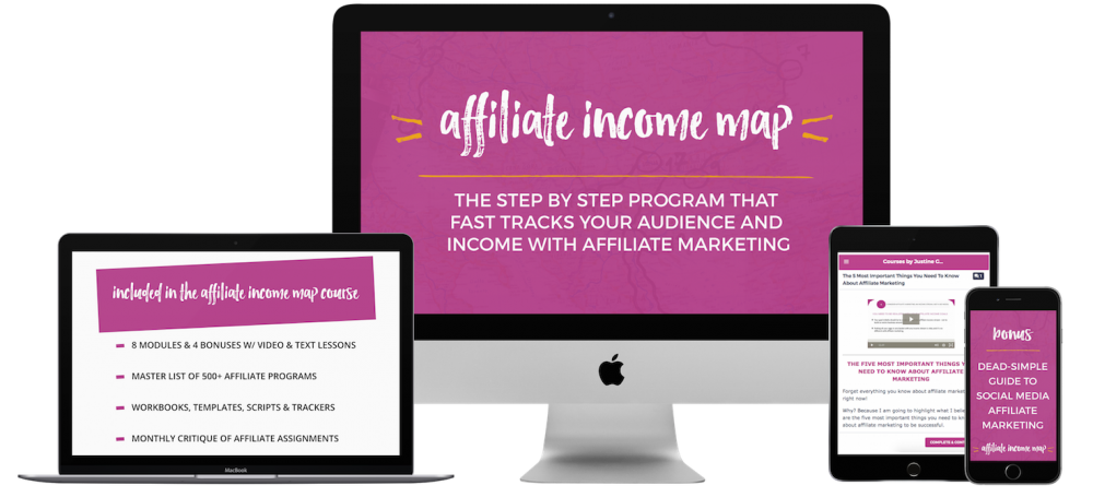 Justine Grey - Affiliate Income Map